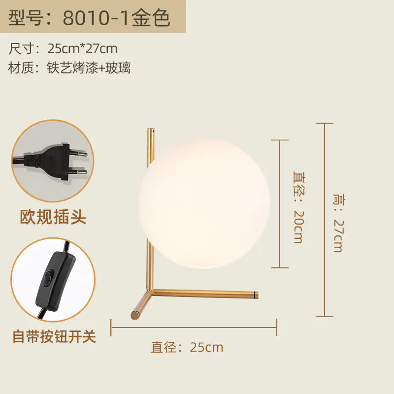 Scandinavian Chic Bedside Lamp - Sleek Reading Light