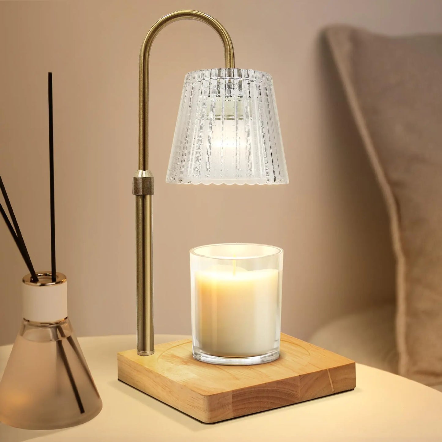 Adjustable Glow Candle Warmer Lamp: Scented Home Light