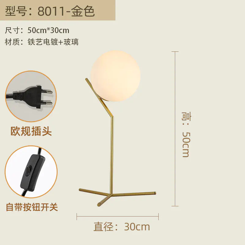 Scandinavian Chic Bedside Lamp - Sleek Reading Light