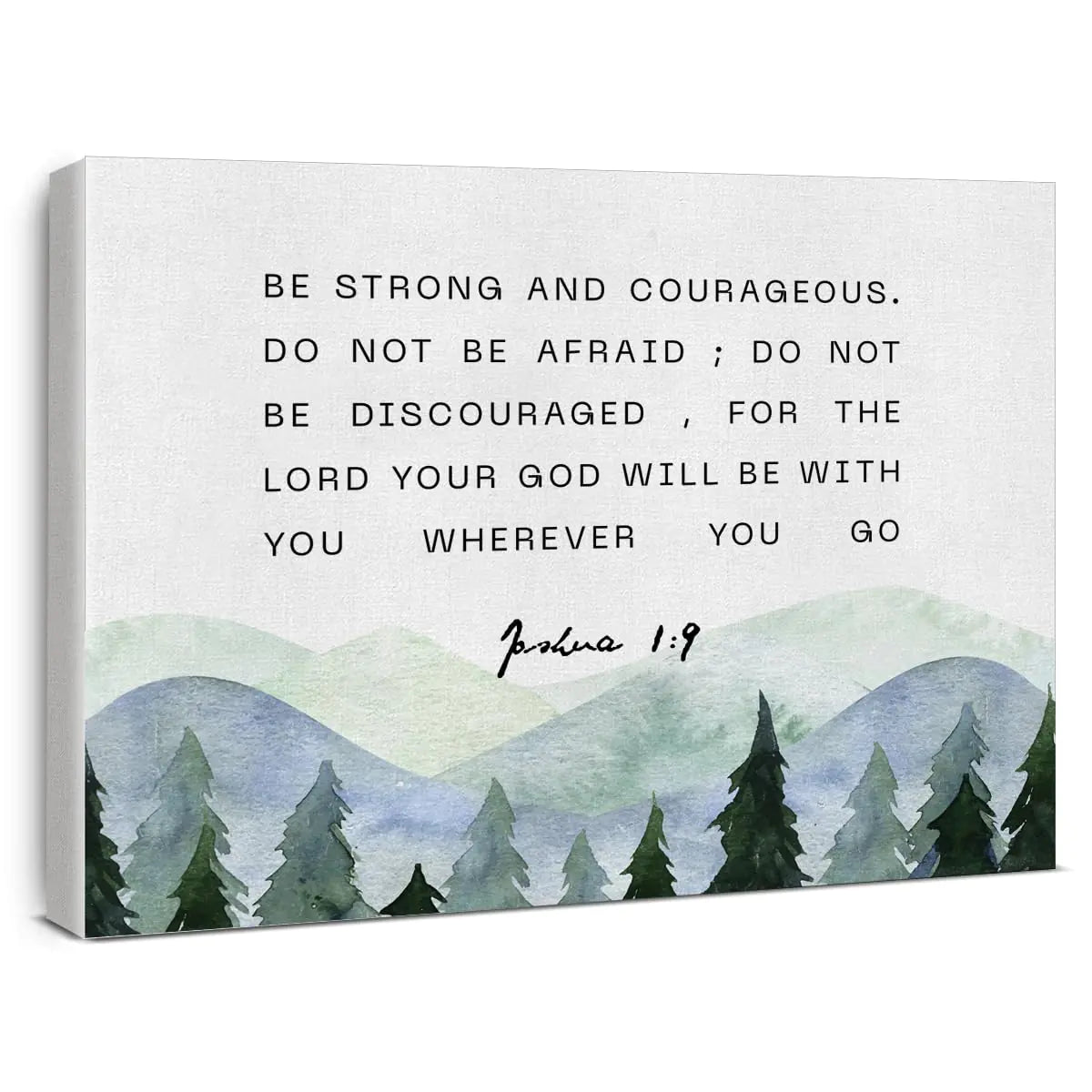 Be Strong & Courageous Joshua 1:9 Canvas Art